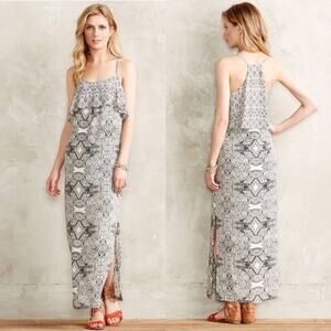 NWT Anthropologie Vanessa Virginia Filese Paisley Floral Beaded Maxi Dress 12